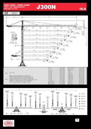 Grues à tour - tourneur supérieur Jaso J300N.16.A