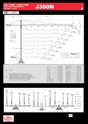 Grues à tour - tourneur supérieur Jaso J300N.A