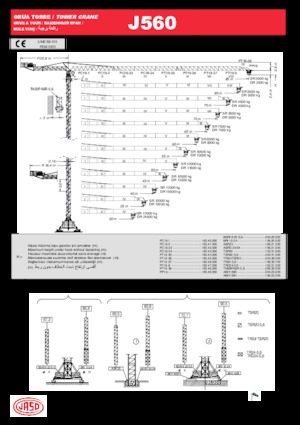 Grues à tour - tourneur supérieur Jaso J560