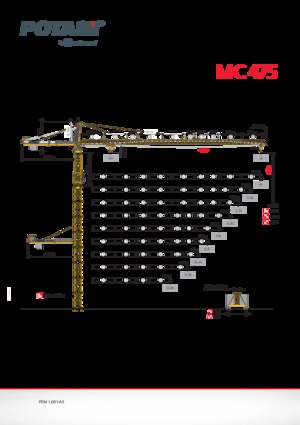 Grues à tour - tourneur supérieur Potain MC 475