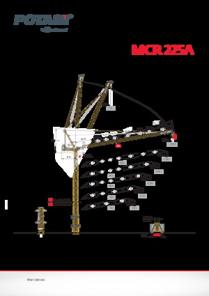 Grues à tour - tourneur supérieur Potain MCR 225A