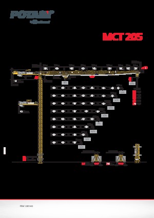 Grues à tour - tourneur supérieur Potain MCT 205