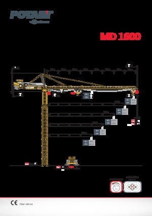 Grues à tour - tourneur supérieur Potain MD 1600