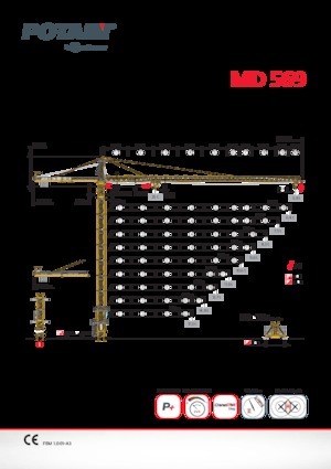 Grues à tour - tourneur supérieur Potain MD 569