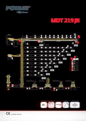 Grues à tour - tourneur supérieur Potain MDT 219 J8