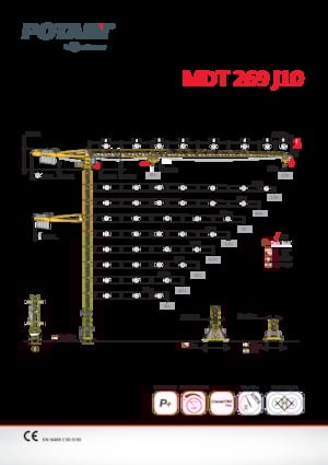 Grues à tour - tourneur supérieur Potain MDT 269 J10