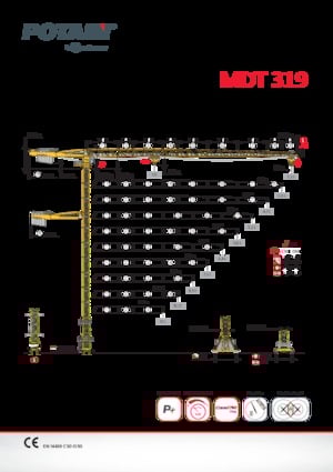 Grues à tour - tourneur supérieur Potain MDT 319