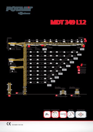 Grues à tour - tourneur supérieur Potain MDT 349 L 12