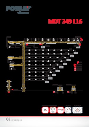 Grues à tour - tourneur supérieur Potain MDT 349 L 16