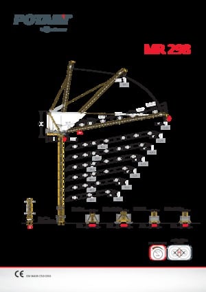 Grues à tour - tourneur supérieur Potain MR 298