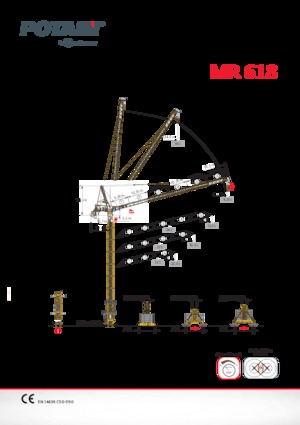Grues à tour - tourneur supérieur Potain MR 618