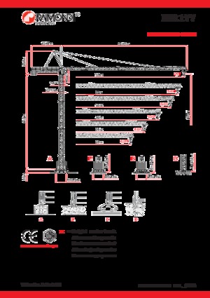 Grues à tour - tourneur supérieur Raimondi MR177