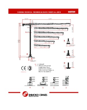 Grues à tour - tourneur supérieur Raimondi MRT 84