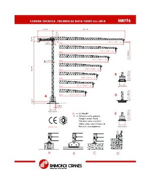 Grues à tour - tourneur supérieur Raimondi MRT 96
