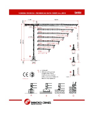 Grues à tour - tourneur supérieur Raimondi SRT 85
