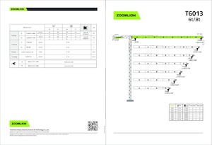 Grues à tour - tourneur supérieur Zoomlion T6013-8
