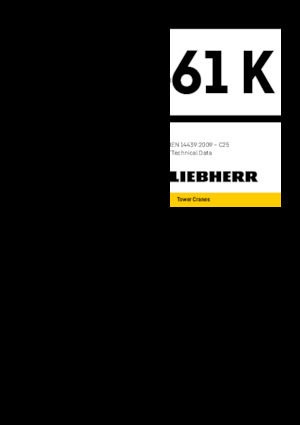Grues à tour - tourneur inférieur Liebherr 61 K
