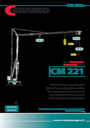 Grues à tour - tourneur inférieur Cattaneo CM 221A