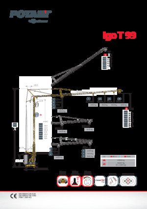 Grues à tour - tourneur inférieur Potain Igo T 99