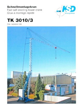 Grues à tour - tourneur inférieur KSD TK  3010/3 (2,5 m)