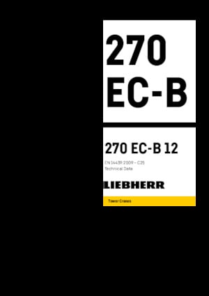 Grues à tour - tourneur supérieur Liebherr 270 EC-B 12