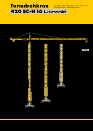 Grues à tour - tourneur supérieur Liebherr 420 EC-H 16