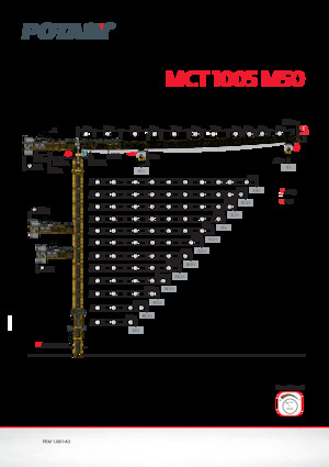 Grues à tour - tourneur supérieur Potain MCT 1005 M50