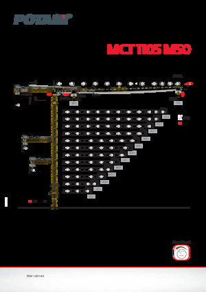 Grues à tour - tourneur supérieur Potain MCT 1105 M50