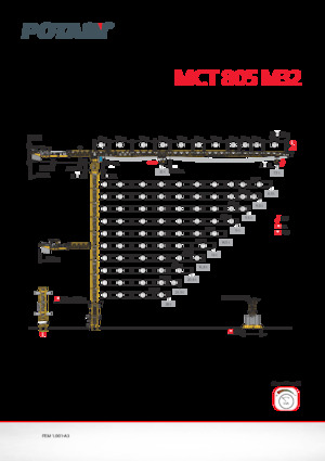 Grues à tour - tourneur supérieur Potain MCT 805 M32