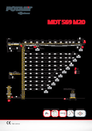 Grues à tour - tourneur supérieur Potain MDT 569 M20