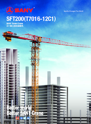 Grues à tour - tourneur supérieur Sany SFT200