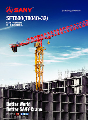Grues à tour - tourneur supérieur Sany SFT600