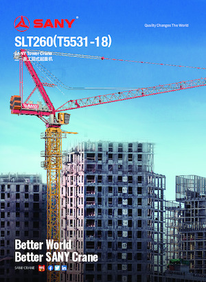 Grues à tour - tourneur supérieur Sany SLT260 
