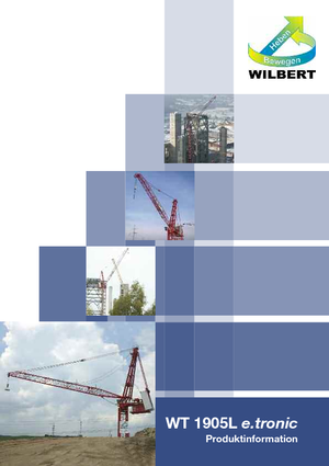 Grues à tour  - tourneur supérieur- flèche épingle Wilbert WT 1905 L e.tronic