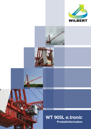 Grues à tour  - tourneur supérieur- flèche épingle Wilbert WT 905 L e.tronic