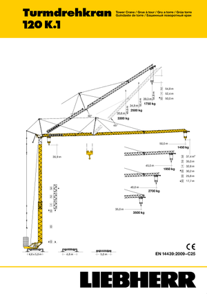 Grues à tour - tourneur inférieur Liebherr 120 K.1 FU