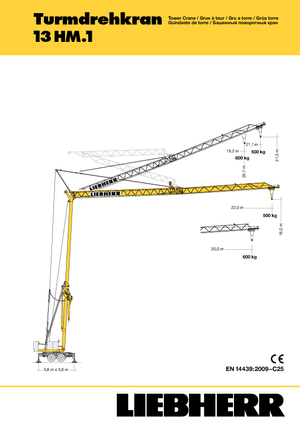 Grues à tour - tourneur inférieur Liebherr 13 HM