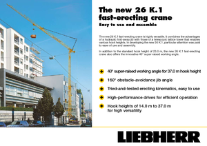 Grues à tour - tourneur inférieur Liebherr 26 K.1