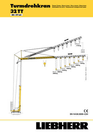 Grues à tour - tourneur inférieur Liebherr 32 TT - 2,5-FU