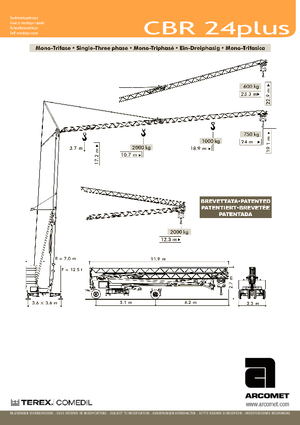 Grues à tour - tourneur inférieur Arcomet A 24 H