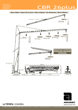 Grues à tour - tourneur inférieur Arcomet A 26 H