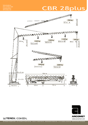 Grues à tour - tourneur inférieur Arcomet A 28 H