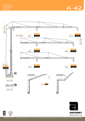 Grues à tour - tourneur inférieur Arcomet A 42