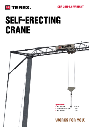 Grues à tour - tourneur inférieur Terex Comedil (Zeppelin) CBR 21 H