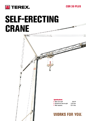 Grues à tour - tourneur inférieur Terex Comedil (Zeppelin) CBR 30 Plus