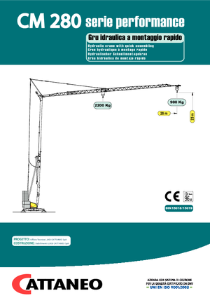 Grues à tour - tourneur inférieur Cattaneo CM 280