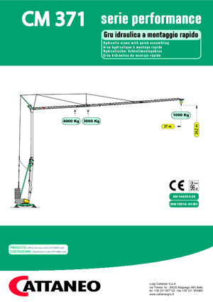 Grues à tour - tourneur inférieur Cattaneo CM 371 