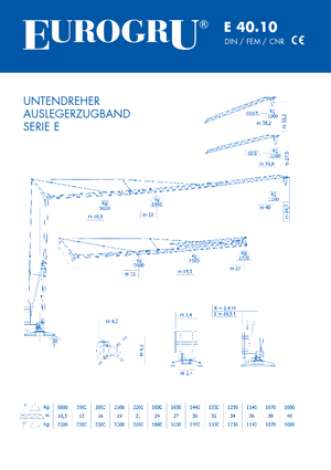 Grues à tour - tourneur inférieur Eurogru ® E 40.10