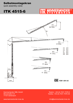 Grues à tour - tourneur inférieur ITK ITK 4515-6