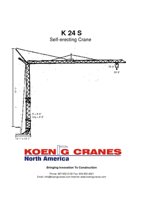 Grues à tour - tourneur inférieur König K 24 S